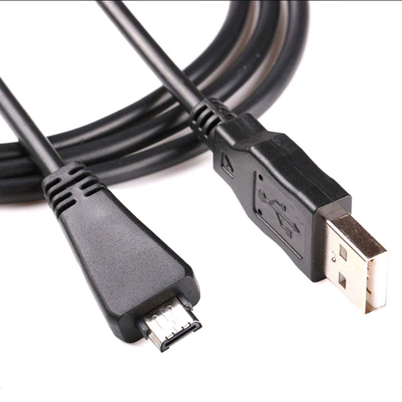 Adhiper Replacement VMC-MD3 USB Data Sync Transfer Cable USB 2.0 Charging Cord Lead Compatible with Sony Cyber-Shot/Cybershot Digital Camera DSC-W350D W360 W380 W390 W570 TX100 TX66 and More (3.3ft/Black) - Image 1